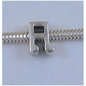  MUSIC NOTE Sterling Silver Charm Bead for Troll Biagi 