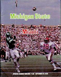 1979 Miami (OH) v Michigan St NCAA Football Program  