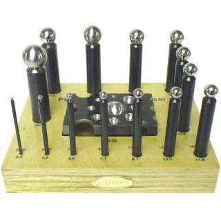 14 Dapping Punches & Block for Metalsmiths, Metal Working & Shaping 