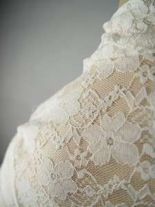 ROMANTIC Victorian Lace Draped Open Front Cardigan S  