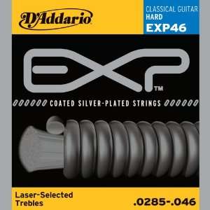  DAddario EXP46 Coated Classical Guitar Strings, Hard 
