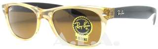 RAY BAN RB 2132 945 HONEY/BLK WAYFARER SUNGLASSES 52MM 805289048541 