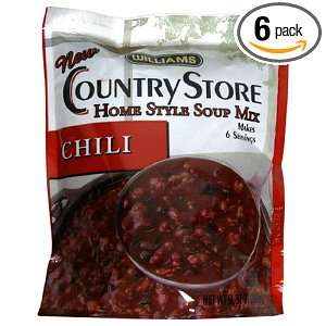 Williams Country Store Soup Mixes, Chili, 9.37 Ounce Packages (Pack of 