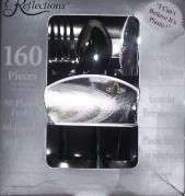 Reflections Silver Look Plastic Silverware 160pcs  