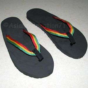ROOTS RASTA REGGAE New Flip Flops Beach Sandals Size 10  