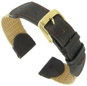 20mm Watch Band Swiss Army Style Mens Tan Brown Speidel Mens  