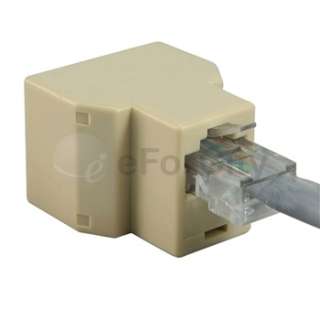 RJ45 1x2 Ethernet Connector Splitter 1 to 2 sockets Internet Cable 