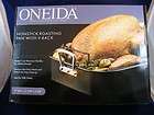 ONEIDA Nonstick Aluminum Roasting Pan With V Rack Holds 30 lb Turkey 