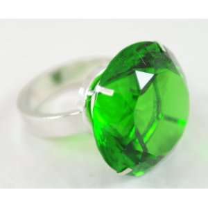   Crystal Diamond Jewel Paperweight 50 mm Emerald Ring