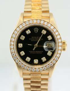 Rolex President Ladies, 18k gold Factory Diamonds watch  