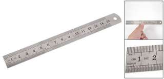 Stainless Steel Metric Imperial Straight Ruler 15cm 6 Inch  