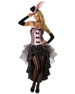   Showgirl Cabaret Saloon Fancy Dress Costume   Sz S/M/L/XL/XXL  