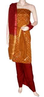   traditional look boho bohemian bandhej bandhini cotton salwar suit