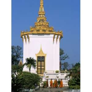  Walking in Front the The Mondap (Library), Royal Palace, Phnom Penh 