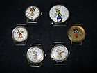 pc Lot of Vintage Watch Disney Mickie Minnie Mouse Goofy & Peanuts 