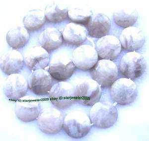 Natural Crazy Agate 16mm Flat Button Shape Beads 15  