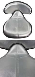 Swivel SILVER Elegant Leather Modern Adjustable Hydraulic Bar Stool 