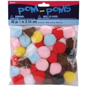  Pom Poms 1 40/Pkg Multi