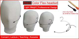 Black headworn headset microphone for Shure PG1 PGX1#BL  