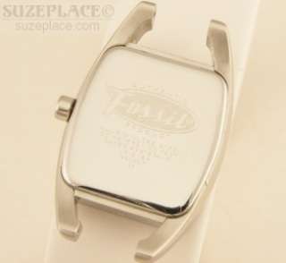 SILVER TONE AUTHENTIC FOSSIL WATCH LEATHER BAND 1 JEWEL MOVEMENT SWISS 
