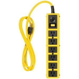  Yellow Jacket 5139 Metal Power Strip with 6 Foot Cord, 6 