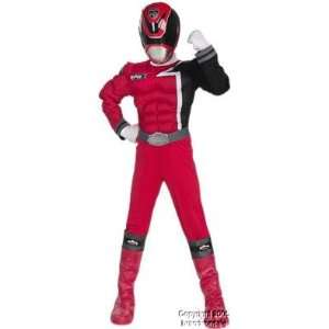  Red Power Rangers S.P.D. Deluxe Muscle Costume   Child 