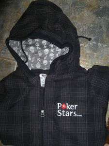  WEIGHT POKER STARS  FINAL TABLE EMBROIDERED HOODIE SMALL SIZE
