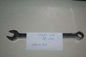 snap on Wrench Metric, Combination, Standard Length, 15 mm, 12 Point 