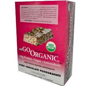 Organic Protein Bar, Dark Chocolate Pomegranate Bars, 12 Bars, 1.76 oz 