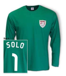   Solo Jersey Long Sleeve T Shirt USA women soccer Goalkeeper  