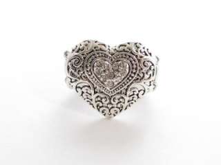 Western Heart Cowgirl Circle Stretch Ring Jewelry  