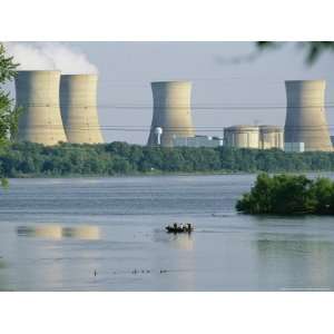 View of Three Mile Island Nuclear Reactor on the Susquehanna River 