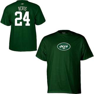   York Jets Darrelle Revis Green Name and Number Jersey T Shirt  