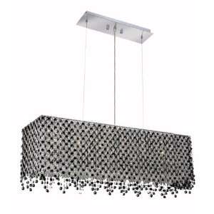  JT/RC Moda 13.5 Inch High 6 Light Chandelier, Chrome Finish with Jet 