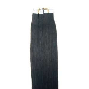   Remy Tape in Real Human Hair Extensions #1 Jet Black 