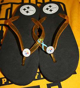 Pittsburgh Steelers Flip Flop Wedge Sandals NEW Flip Flops  