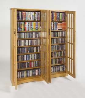 954 CD/DVD Glass Door Multimedia Storage Cabinet/Rack O  