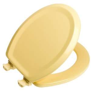   Toilet Seat with Easy Clean Hinges, Round, Maize