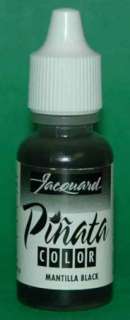 Jacquard Pinata Glass Etching Tints PAINT 1/2 oz Jar MANTILLA BLACK 