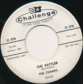 CHAMPS Rattler (surf instrumental) 45 rpm PROMO Hear It  