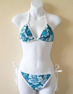 Batik Printed Top and Bottom Bikini Swimsuit   S & M  