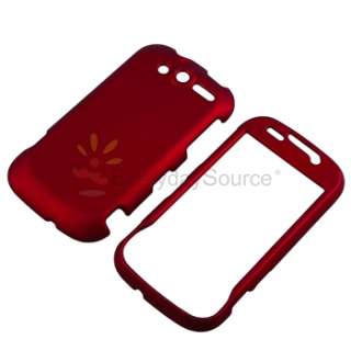   Red Rubber Coated Hard Case Cover For T Mobile HTC myTouch 4G  