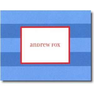   Note Personalized Stationery   Blue Rugby