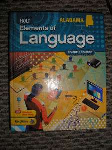 Holt Elements of Language 4th Course Alabama Edition 9780554019666 