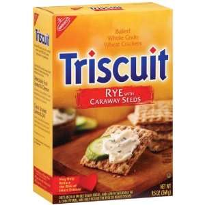 Nabisco Triscuit Crackers Baked Whole Grain Wheat Rye with Caraway 