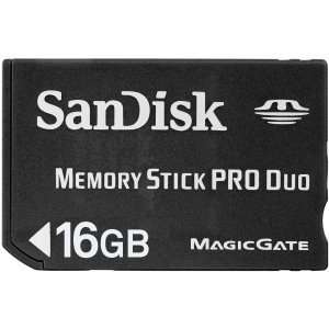  SanDisk 16GB Memory Stick PRO Duo. 16GB MEMORY STICK PRO DUO 
