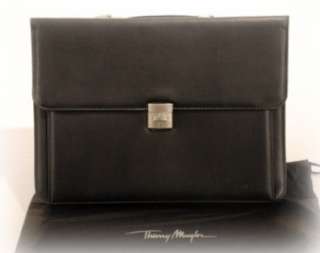 Thierry Mugler Lockable Document Laptop Bag Briefcase