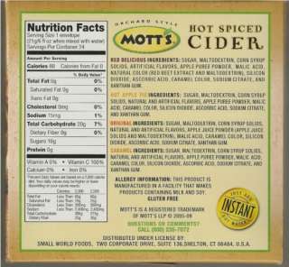 Motts Hot Spiced Cider 24 Pack 17.8 OZ Caffeine Free Expire January 