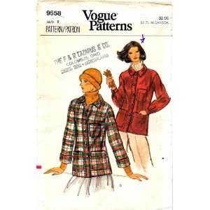  Vogue 9558 Vintage Sewing Pattern Misses Jacket Size 8 