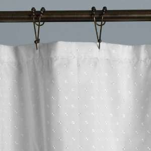   Jacquard Polyester Shower Curtain   White   36 x 80